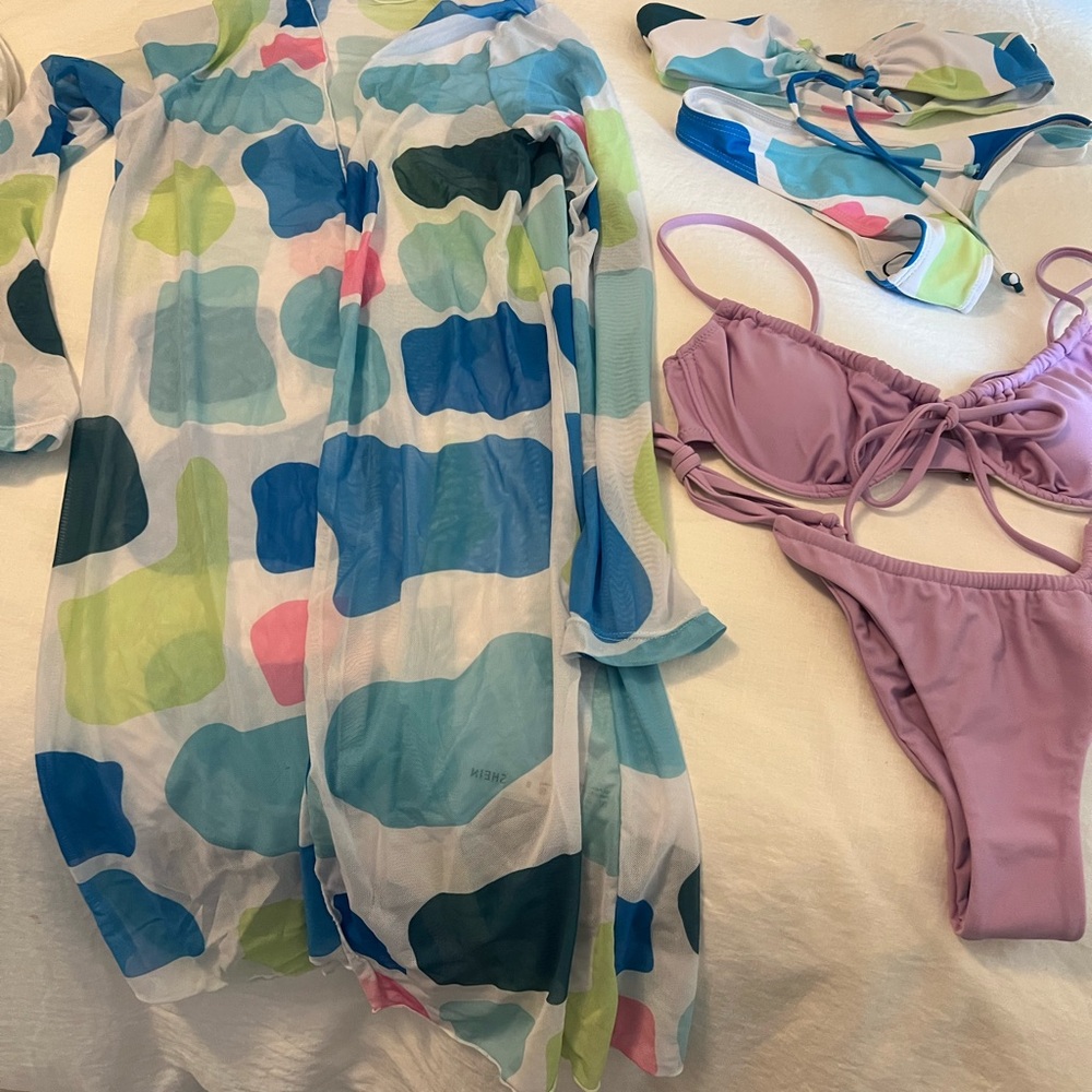 SHEIN Beach bundle!!! 2 new swim suits with cover
